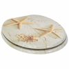 vidaXL Si&egrave;ge de toilette 2 pcs Jaune et blanc 44 x 38 cm Panneau MDF