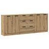 vidaXL Buffets 3 pcs ch&ecirc;ne artisanal 60x30x70 cm bois d'ing&eacute;nierie