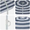 vidaXL Parasol de plage Bleu et Blanc 206 x 206 x 212 cm