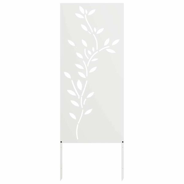 vidaXL Écran de confidentialité de jardin Floral Blanc 50 x 140 cm