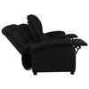 vidaXL Canap&eacute; inclinable &agrave; 3 places Noir Tissu