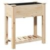vidaXL Cache-pot de jardin avec étagère Beige 71 x 37 x 76,5 cm