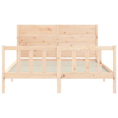 vidaXL Cadre de lit sans matelas bois de pin massif