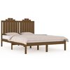vidaXL Cadre de lit sans matelas marron miel bois massif