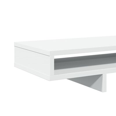 vidaXL Support de moniteur blanc 100x27x15 cm bois d'ingénierie