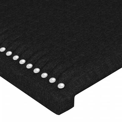 vidaXL Tête de lit à LED Noir 203x16x118/128 cm Tissu