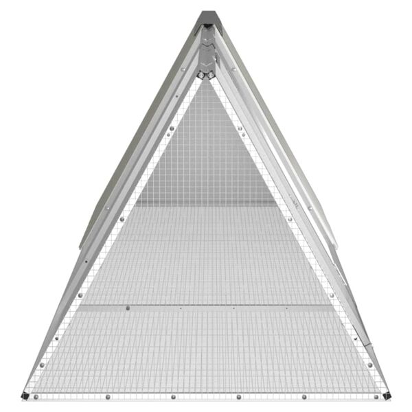 vidaXL Cage &agrave; lapin grise 302,5 x 80,5 x 71 cm en acier galvanis&eacute;