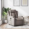 vidaXL Fauteuil inclinable de massage en tissu taupe