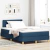 vidaXL Lit &agrave; ressorts avec matelas Bleu 120 x 190 cm tissu