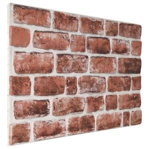 vidaXL Panneaux muraux 10 pcs Marron fonc&eacute; et Blanc 100 x 50 cm