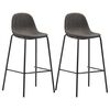 vidaXL Chaises de bar lot de 2 gris fonc&eacute; tissu