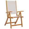 vidaXL Ensemble &agrave; Manger de jardin 7pcs bois d'acacia solide textil&egrave;ne