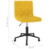vidaXL Chaises pivotantes &agrave; manger lot de 4 jaune moutarde velours