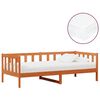 vidaXL Lit d'appoint avec matelas Brun cir&eacute; et blanc 90 x 200 cm