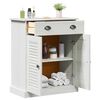 vidaXL Armoire de salle de bain avec porte VIGO Blanc et Blanc Antique