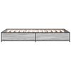 vidaXL Cadre de lit sans matelas sonoma gris 100x200 cm
