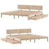 vidaXL Cadre de lit avec tiroirs sans matelas 200x200 cm