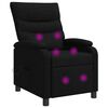 vidaXL Fauteuil de massage inclinable Noir Tissu
