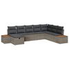 vidaXL Ensemble de canap&eacute; de jardin avec coussin Gris polyrotin