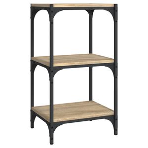 vidaXL Biblioth&egrave;que Ch&ecirc;ne Sonoma 40x33x70,5 cm Bois d'ing&eacute;nierie acier