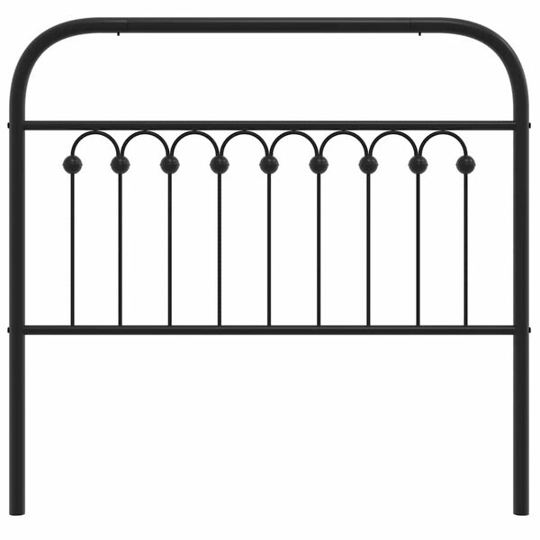 vidaXL T&ecirc;te de lit de remplacement m&eacute;tal noir 100 cm