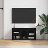 vidaXL Meuble TV Noir 80 x 35 x 40 cm Bois d'ing&eacute;nierie