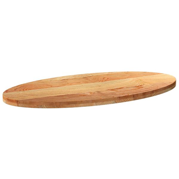 vidaXL Dessus de table 120x60x4 cm bois de ch&ecirc;ne massif ovale
