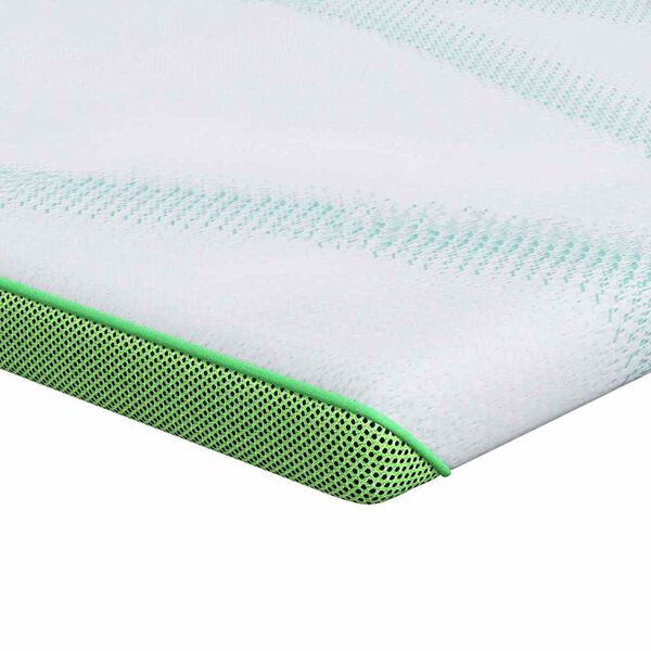 vidaXL Coussins de Matelas Blanc et vert 70 x 200 cm
