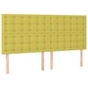 vidaXL Sommier &agrave; lattes de lit avec matelas Vert 180x200 cm Tissu