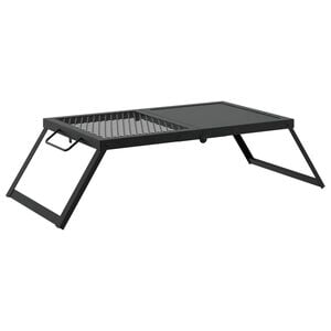 vidaXL Gril de camping pliable 31,5 x 26,5 x 4 cm Acier alli&eacute; Noir