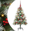 vidaXL Sapin de No&euml;l artificiel Vert et blanc 120 cm