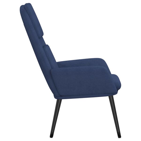 vidaXL Chaise de relaxation Bleu Tissu