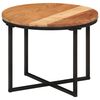 vidaXL Table basse 45x45x35 cm bois massif acacia et fer