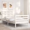 vidaXL Cadre de lit sans matelas blanc 100x200 cm bois massif