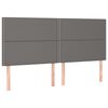 vidaXL T&ecirc;te de lit &agrave; LED Gris 160x5x118/128 cm Similicuir