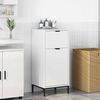 vidaXL Cabinet de salle de bain Blanc brillant 39,5 x 36 x 88 cm