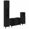 vidaXL Ensemble de mobilier de salle de bain 3 pc Ch&ecirc;ne noir