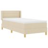 vidaXL Lit &agrave; ressorts avec matelas Cr&egrave;me 200 x 100 cm Polyester
