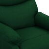 vidaXL Fauteuil de massage Vert foncé Tissu