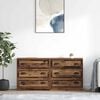 vidaXL Buffets 2 pcs Bois Ancien 70 x 35,5 x 67,5 cm Bois d'ing&eacute;nierie