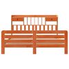 vidaXL Lit biblioth&egrave;que sans matelas cire marron 200x200 cm pin massif
