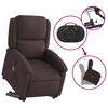 vidaXL Fauteuil inclinable de massage Marron fonc&eacute; Tissu