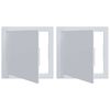 vidaXL Panneaux d'Acc&egrave;s 2 pc Blanc 20 x 20 cm Plastic ABS