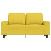 vidaXL Canap&eacute; &agrave; 2 places Jaune clair 120 cm Tissu
