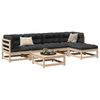 vidaXL Salon de jardin 6 pcs bois de pin massif