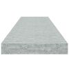 vidaXL &Eacute;tag&egrave;res murales flottantes 2 pcs Gris b&eacute;ton 90x23,5x3,8cm MDF