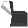 vidaXL Banc de jardin Noir polyrotin