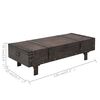 vidaXL Table basse contreplaqu&eacute; style vintage 120x55x35 cm