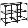 vidaXL Tables basses avec dessus en verre transparent 2 pcs acier