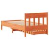 vidaXL Cadre de lit sans matelas cire marron 90x200 cm bois pin massif